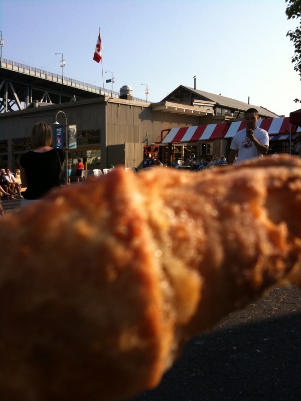 Granville Island Square with Giant Apricot-Almond Rugelach!  Notice the interest!